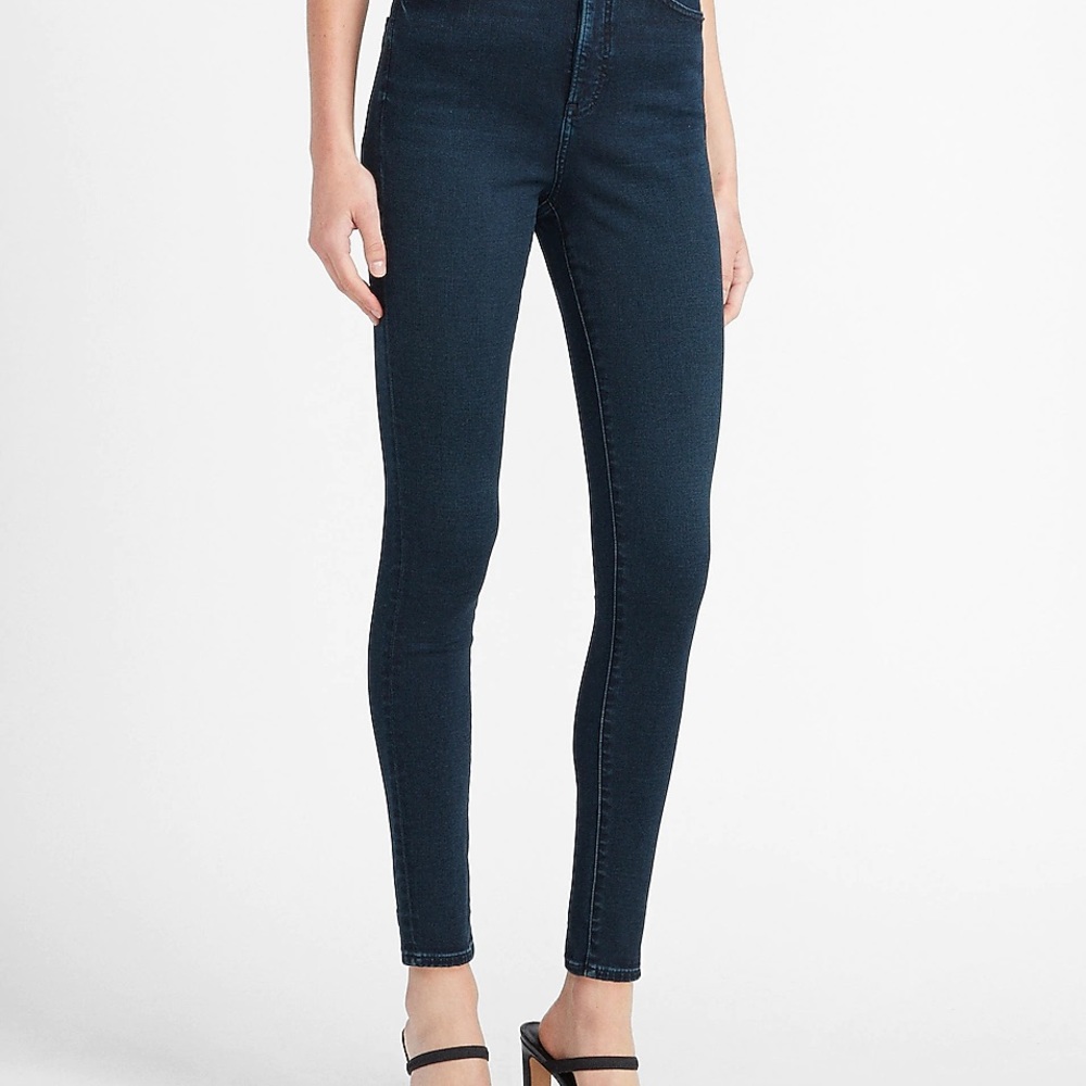 COPY - Express Jeans High Waisted Dark Wash Skinn…
